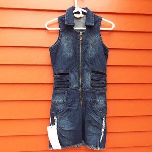 Mitzi Michel Denim Collection Romper Dress Skirt